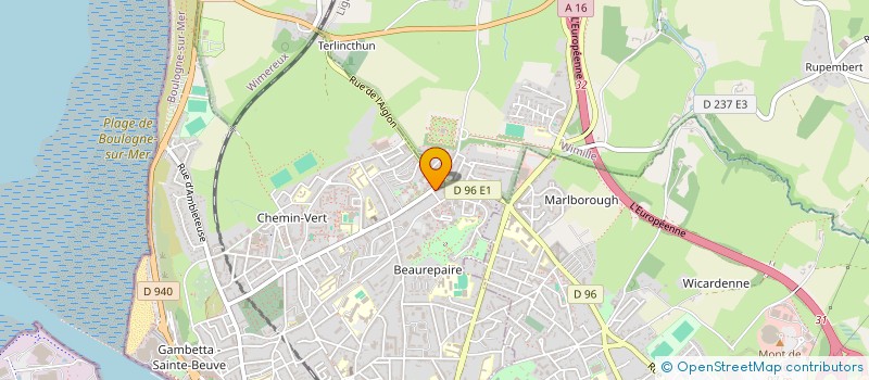 localisation de l'entreprise BERTRAND  BOULOGNE-SUR-MER