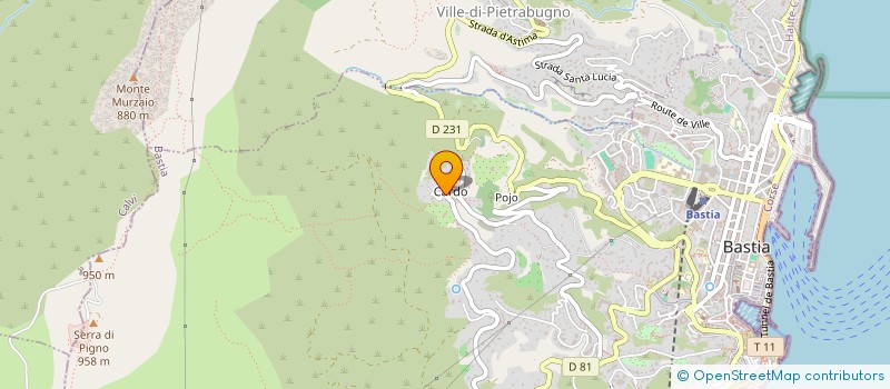 localisation de l'entreprise BERTRAND à BASTIA