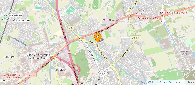 localisation de l'entreprise BERTRAND BOREL CONSTRUCTION VEDENAISE à VEDENE