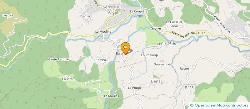 localisation de l'entreprise BERTRAND ESTEVES ESSENCE DE MONTAGNE à SERRES-SUR-ARGET