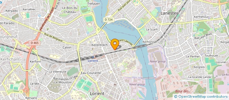 localisation de l'entreprise BERTRAND ET YOLAINE CADU  LORIENT