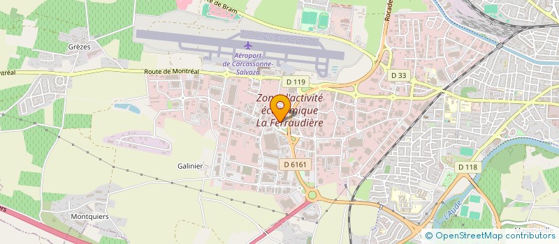 localisation de l'entreprise BERTRAND LAGUILLIER  CARCASSONNE