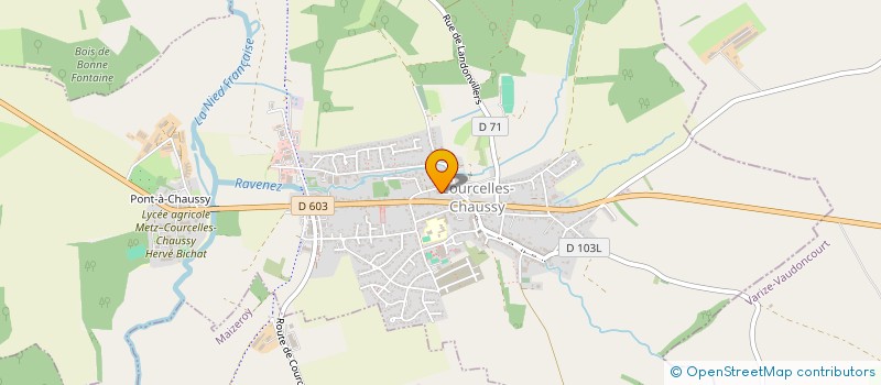 localisation de l'entreprise BERTRAND LECONTE  COURCELLES-CHAUSSY