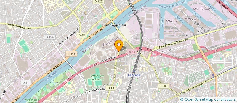 localisation de l'entreprise BERTRAND MAGNI SA à COLOMBES