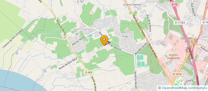 localisation de l'entreprise BERTRAND MARIE-ANNICK  SAINT-GERVAIS