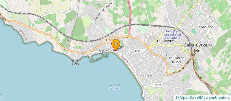 localisation de l'entreprise BERTRAND SARDY ET CAROLINE VAN CALSTER, NOTAIRES ASSOCIES à SAINT-CYR-SUR-MER