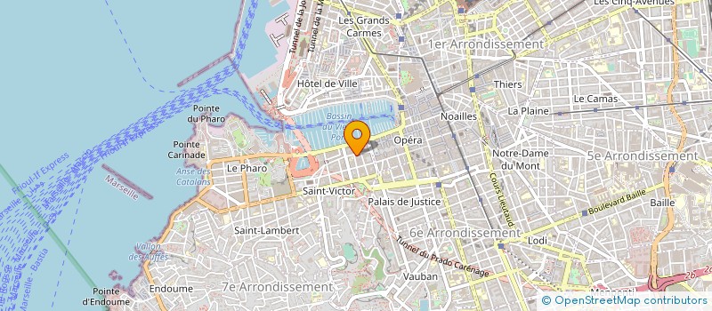 localisation de l'entreprise BERTRAND TOURRET COUDERC ORTHOPEDIE à MARSEILLE