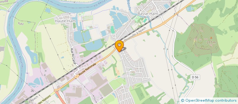 localisation de l'entreprise BERTRINE  ELZANGE