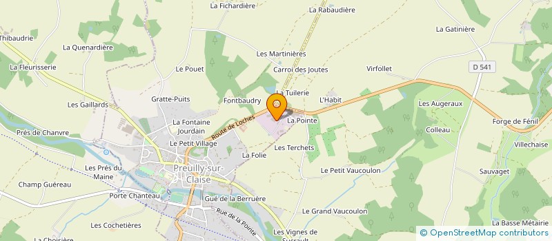 localisation de l'entreprise BERTUCELLI  PREUILLY-SUR-CLAISE