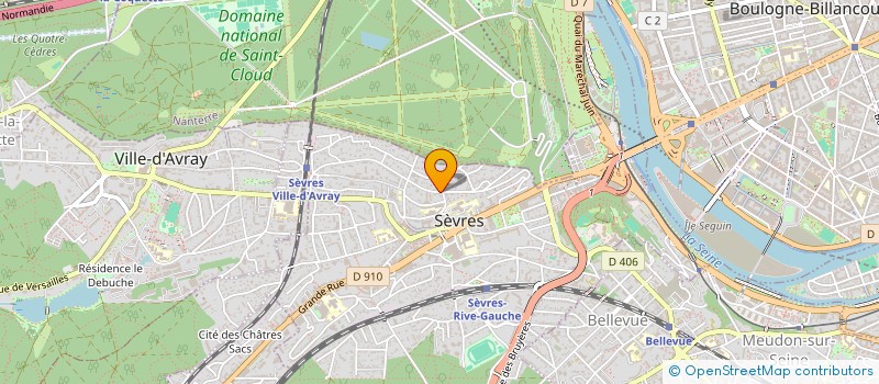 localisation de l'entreprise BERVAL à SEVRES