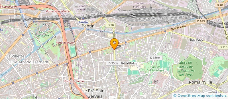 localisation de l'entreprise BERVIC ROCHECHOUART à PANTIN