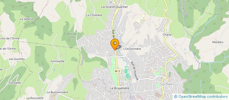 localisation de l'entreprise BERVIL à SORBIERS