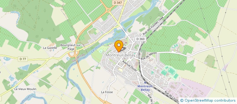 localisation de l'entreprise BERVILLE LE SPLENDID HOTEL à MONTREUIL-BELLAY
