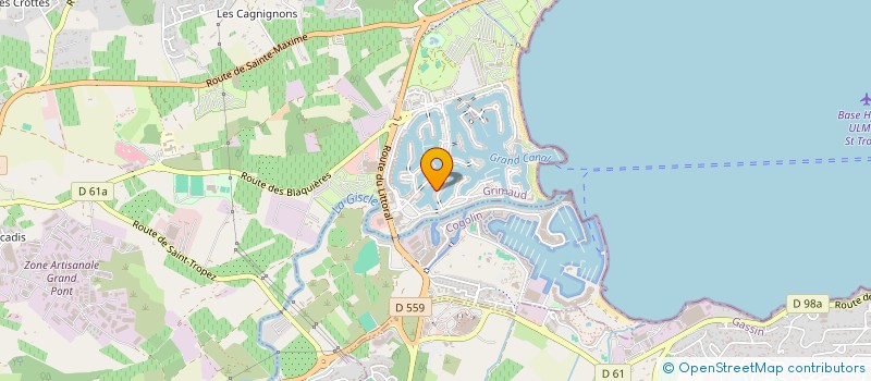 localisation de l'entreprise BERVIN à GRIMAUD