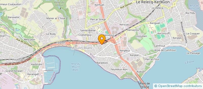 localisation de l'entreprise BERYL  LE RELECQ-KERHUON