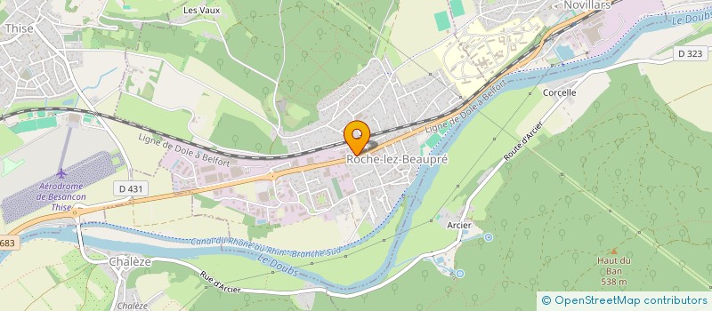 localisation de l'entreprise BESANCON BUREAU D'ETUDES à ROCHE-LEZ-BEAUPRE