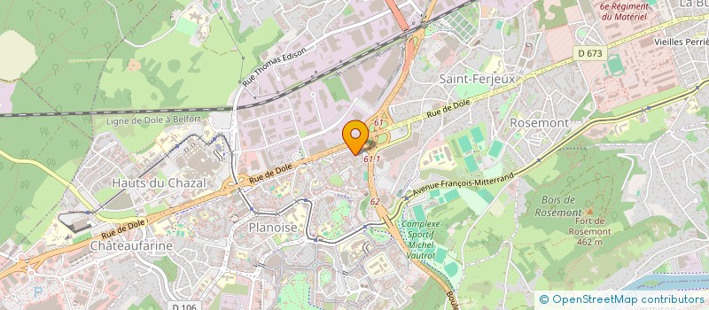localisation de l'entreprise BESANCON CLUB PLANOISE LUTTE à BESANCON
