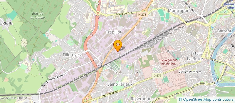 localisation de l'entreprise BESANCON HABITAT LOISIR SA à BESANCON