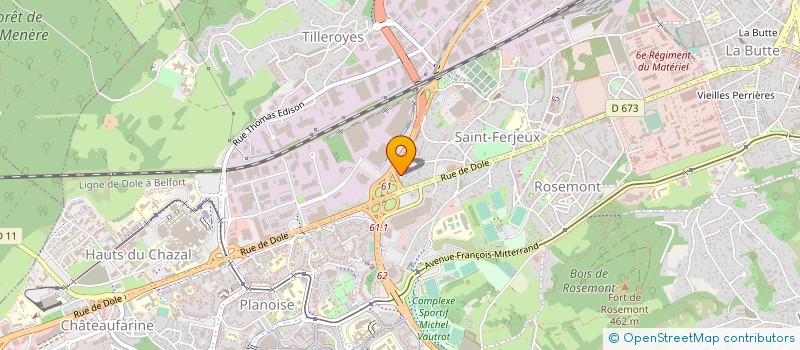 localisation de l'entreprise BESANCON LOISIRS VERTS à BESANCON