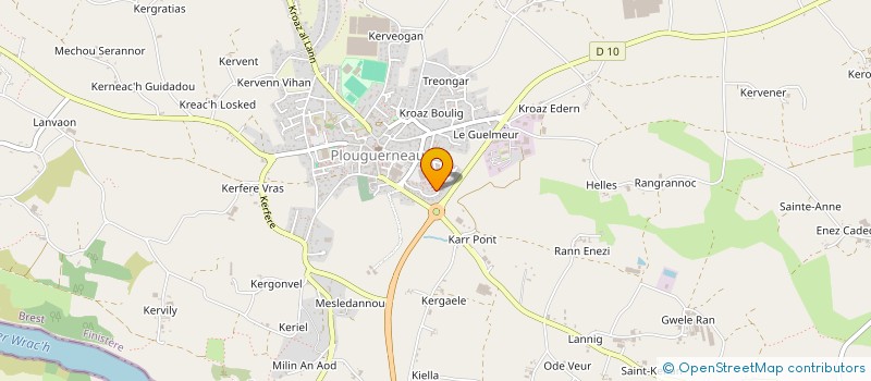 localisation de l'entreprise BESCOND COUVERTURE  PLOUGUERNEAU