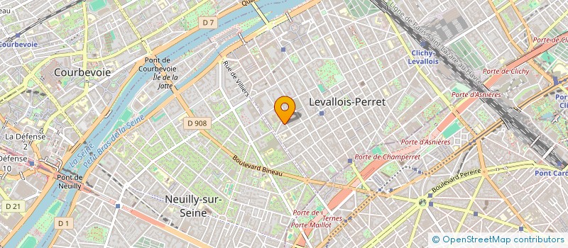 localisation de l'entreprise BESCREEN à LEVALLOIS-PERRET