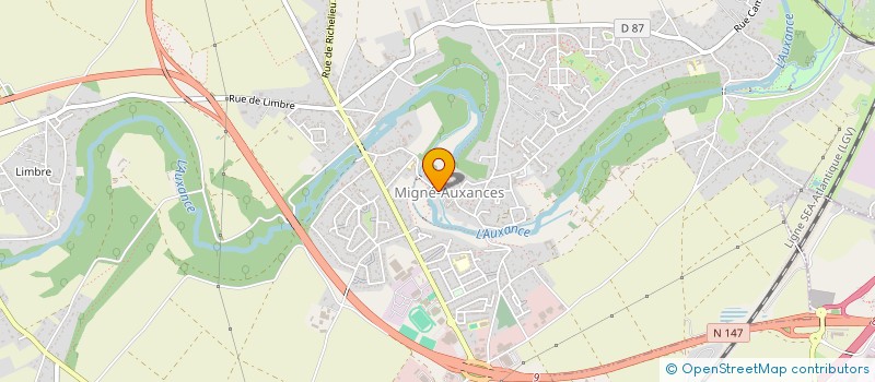 localisation de l'entreprise BESNARD ET FILS à MIGNE-AUXANCES