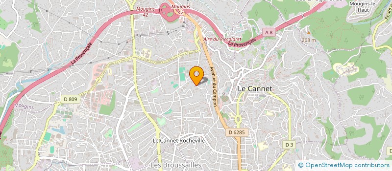 localisation de l'entreprise BESO06 à LE CANNET