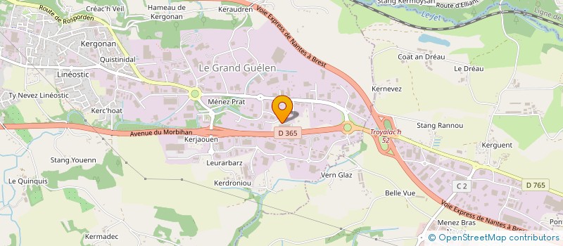 localisation de l'entreprise BESS 5  QUIMPER