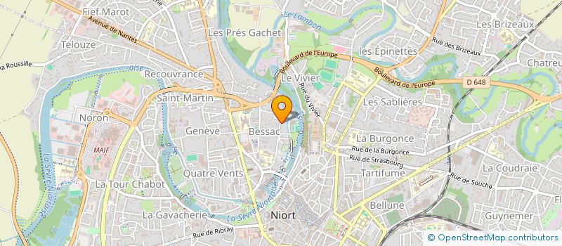 localisation de l'entreprise BESSAC 114  NIORT