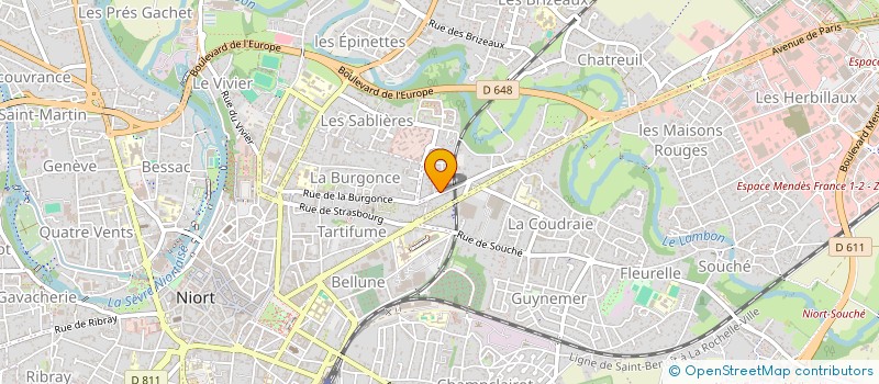 localisation de l'entreprise BESSAC  NIORT