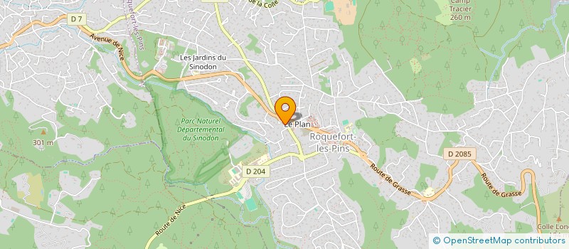 localisation de l'entreprise BESSEGES MD2 à ROQUEFORT-LES-PINS