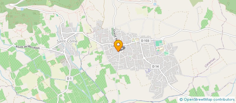 localisation de l'entreprise BESSET-PUTZEYS  CLARENSAC