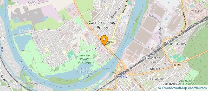 localisation de l'entreprise BEST FRUITS ET LEGUMES INTERNATIONAL  CARRIERES-SOUS-POISSY