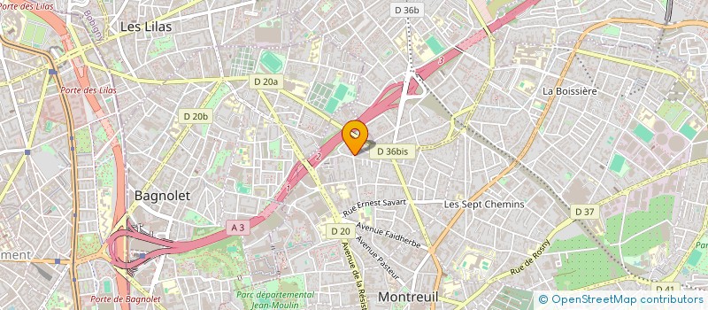 localisation de l'entreprise BEST GARAGE à MONTREUIL
