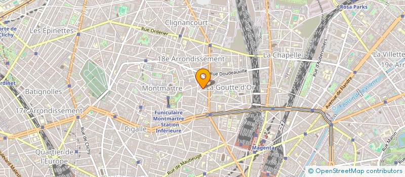 localisation de l'entreprise BEST MONTMARTRE HOTEL  PARIS