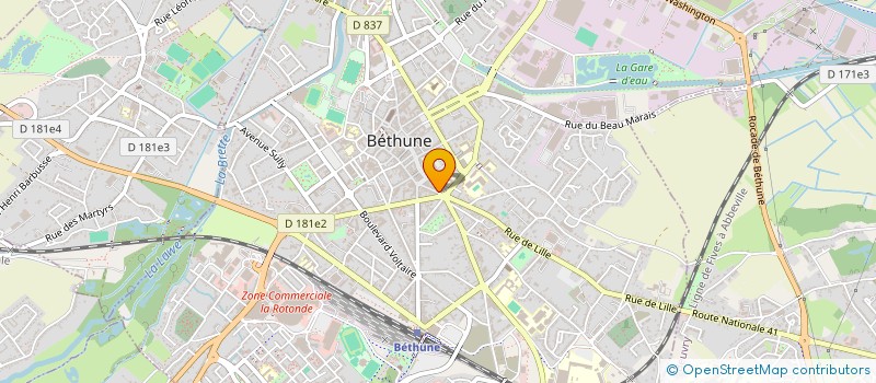 localisation de l'entreprise BEST SHOP à BETHUNE