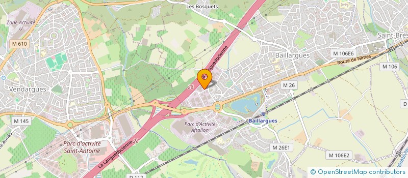 localisation de l'entreprise BESVAM à BAILLARGUES