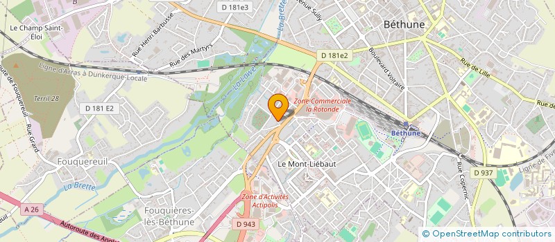 localisation de l'entreprise BET 5  BETHUNE