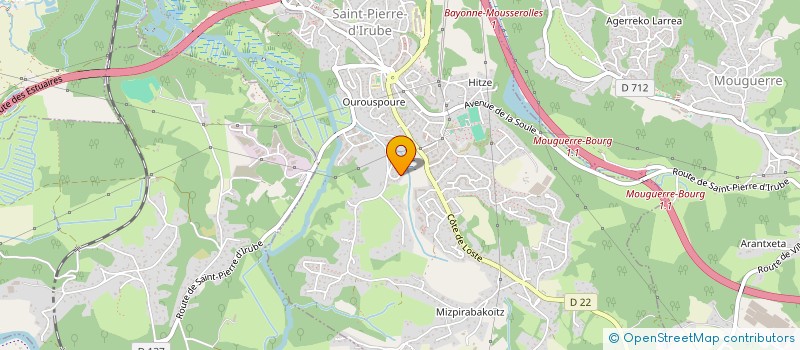 localisation de l'entreprise BET ECM à SAINT-PIERRE-D'IRUBE