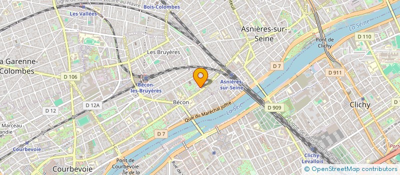 localisation de l'entreprise BET POULIN à COURBEVOIE