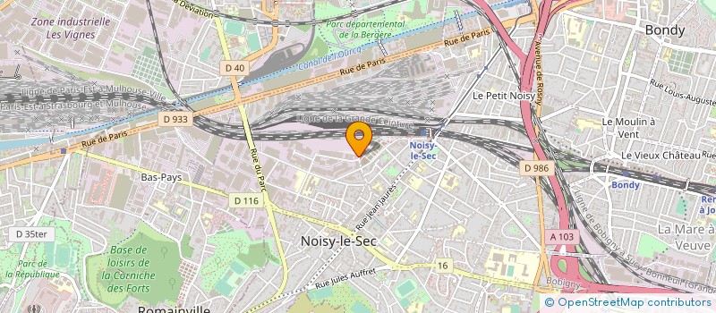 localisation de l'entreprise BET QIBOX à NOISY-LE-SEC