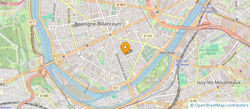 localisation de l'entreprise BET STRUCTURIS à BOULOGNE-BILLANCOURT
