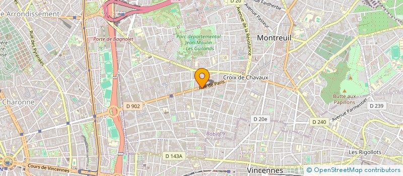 localisation de l'entreprise BETA BALL ASSOCIATION ( BETA BALL )  MONTREUIL