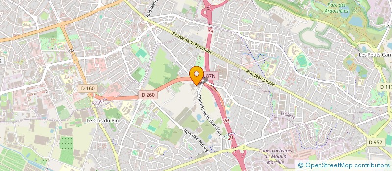 localisation de l'entreprise BETA CONCEPT  LES PONTS-DE-CE