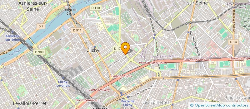 localisation de l'entreprise BETA LABS à CLICHY