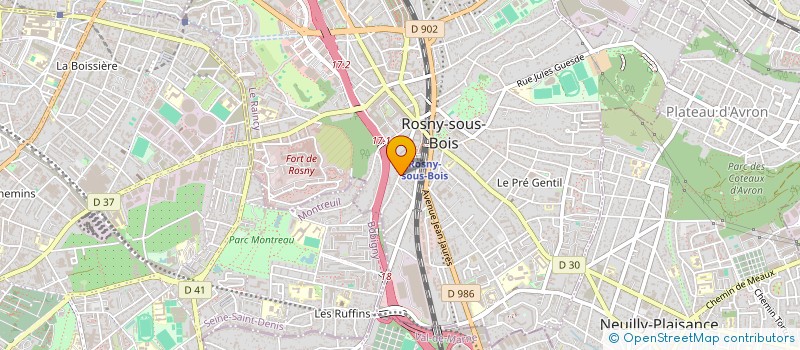 localisation de l'entreprise BETAEVE  ROSNY-SOUS-BOIS