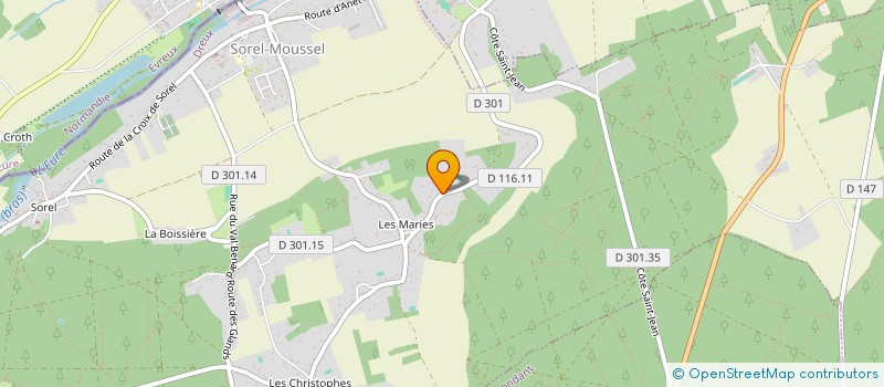 localisation de l'entreprise BETAIL ET VIANDES SORELIENNE BORGET à SOREL-MOUSSEL