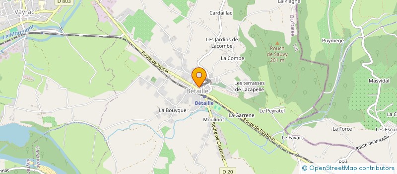localisation de l'entreprise BETAILLE NATURE PATRIMOINE  BETAILLE