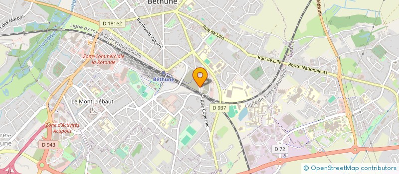 localisation de l'entreprise BETASEED FRANCE à BETHUNE