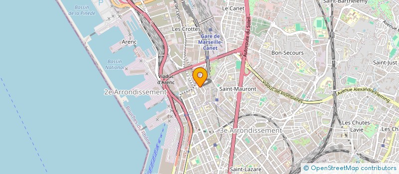 localisation de l'entreprise BETC à MARSEILLE